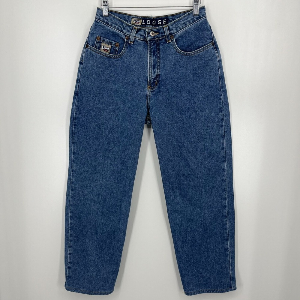 Cruel Girl Loose Fit Jeans Womens 9 Short Medium Wash High Rise Western Vtg Y2K